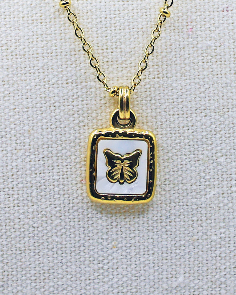 Square Butlerfly Necklace