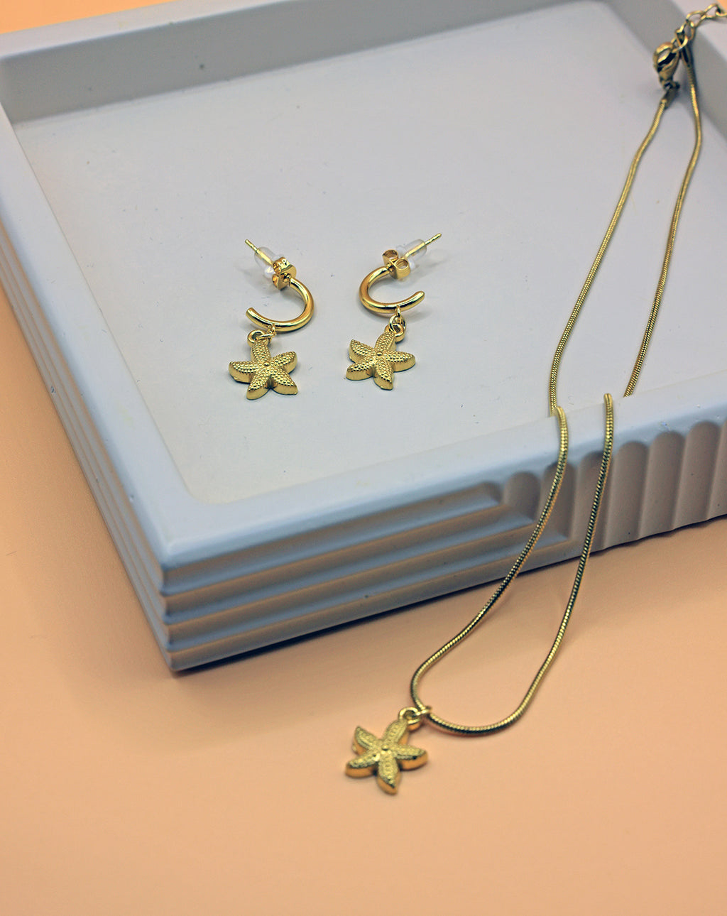 Starfish Earring and Necklace Set